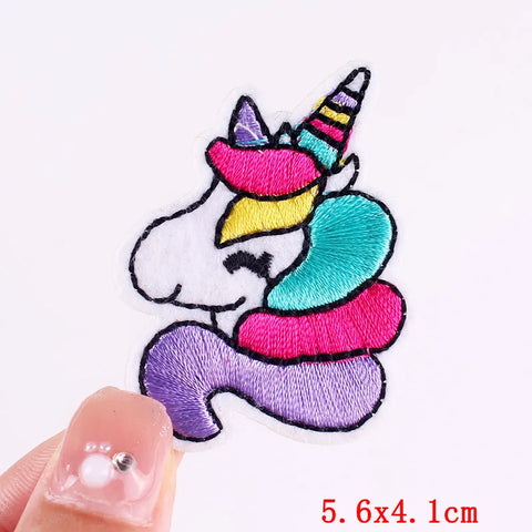 Cartoon Rainbow Applique Patches for Kids clothing Thermoadhesive Patches Iron On LGBT Letter Embroidered Patches On Clothes DIY
