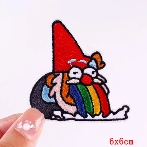 Cartoon Rainbow Applique Patches for Kids clothing Thermoadhesive Patches Iron On LGBT Letter Embroidered Patches On Clothes DIY