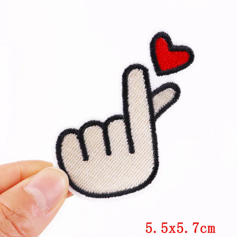 Cartoon Rainbow Applique Patches for Kids clothing Thermoadhesive Patches Iron On LGBT Letter Embroidered Patches On Clothes DIY