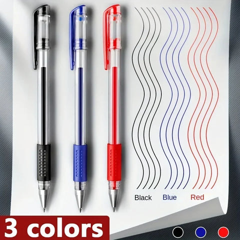 10/18pcs Gel Pen Set  Black, Blue, and Red Ink - 0.5mm Ballpoint - Perfect for  Back To School or School and Office Supplies