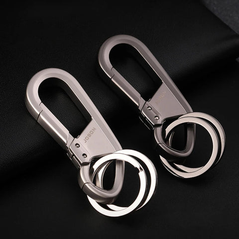 Metal Keychains for Men Key Ring Waist Keyring Hanged Key Holder Fashion Women Keychains with Two Rings Car Accessories