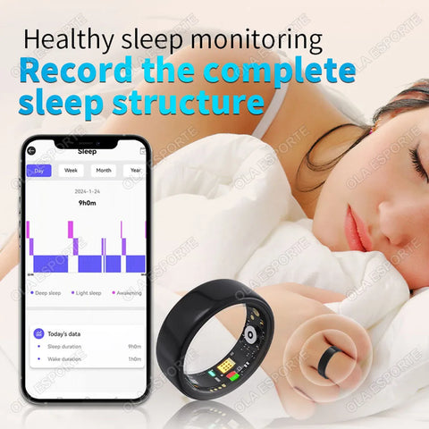2024 New For Samsung Galaxy Ring Heart Rate Blood Oxygen Monitoring Rings Multi Sport Modes IP68 Waterproof Smart Ring Men Women