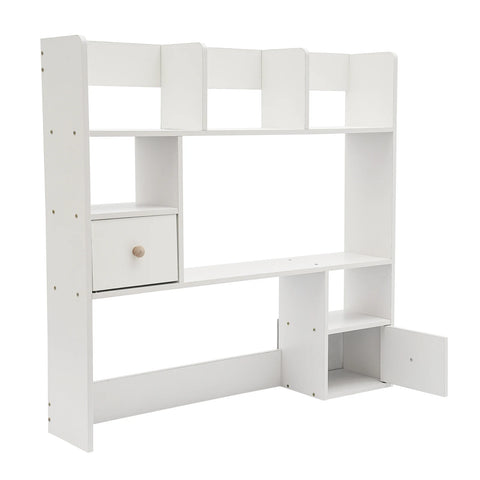 Durable Desktop Storage Shelves with 7 Open Compartments and 2 Closed Storage Spaces for Office Supplies, Books, and More