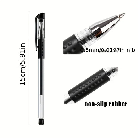 10/18pcs Gel Pen Set  Black, Blue, and Red Ink - 0.5mm Ballpoint - Perfect for  Back To School or School and Office Supplies