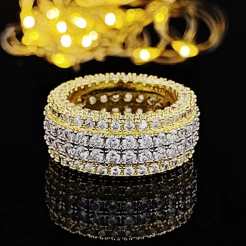 Handmade Luxury ring 925 Sterling silver 150pcs Round shape Diamond Cz Party wedding band rings For women men finger Jewelry