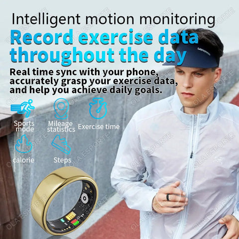 2024 New For Samsung Galaxy Ring Heart Rate Blood Oxygen Monitoring Rings Multi Sport Modes IP68 Waterproof Smart Ring Men Women