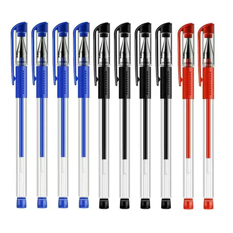 10/18pcs Gel Pen Set  Black, Blue, and Red Ink - 0.5mm Ballpoint - Perfect for  Back To School or School and Office Supplies