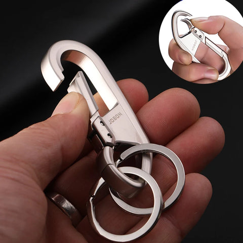 Metal Keychains for Men Key Ring Waist Keyring Hanged Key Holder Fashion Women Keychains with Two Rings Car Accessories
